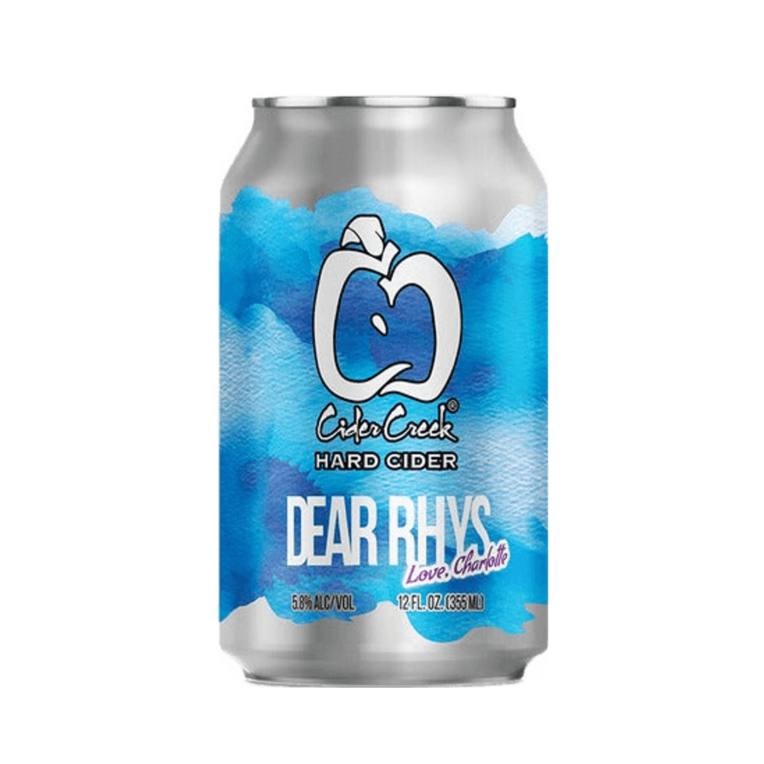 Dear Rhys, Love Charlotte hard cider can
