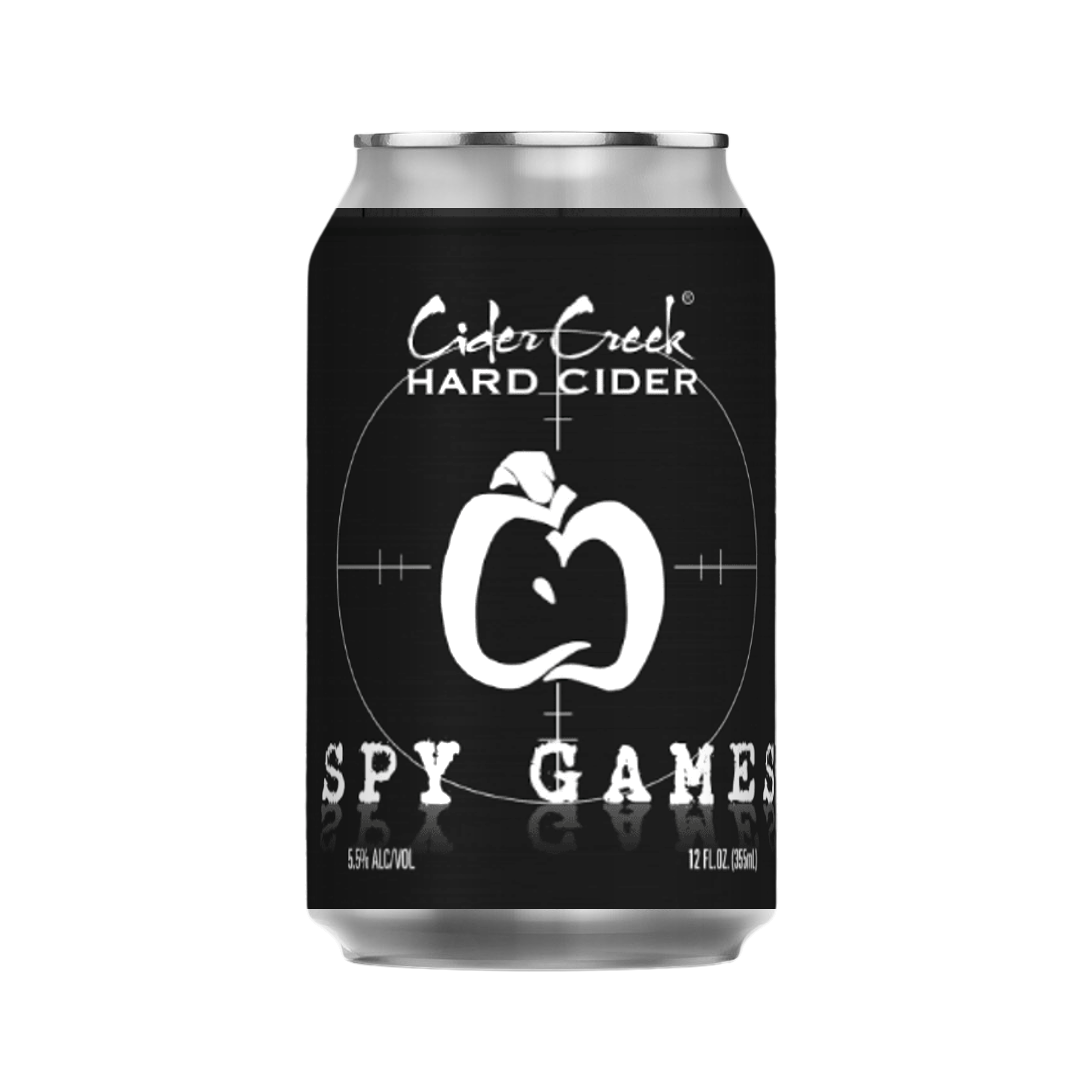 Spy Games hard cider can