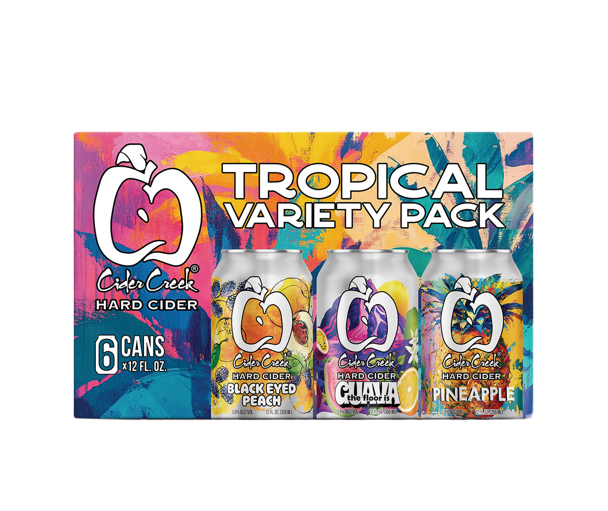 Tropical Variety Six Pack hard cider cans